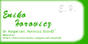 eniko horovicz business card